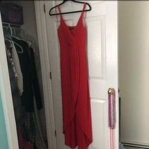 Red Express Maxi Crepe Dress